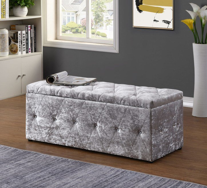 Crushed Silver Blanket Box - Image 4