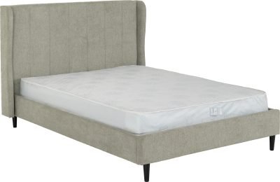 Amelia 4'6" Bed Grey Fabric - Image 4