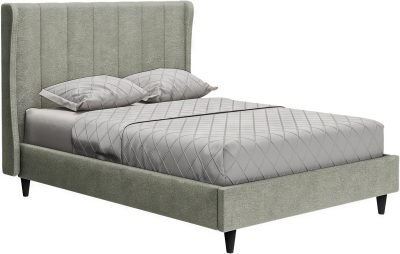 Amelia 4'6" Bed Grey Fabric - Image 2