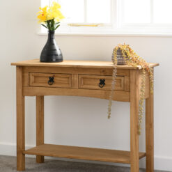Corona 2 Drawer Console Table with Shelf