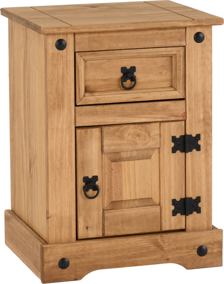 Corona 1 Drawer 1 Door Bedside Cabinet - Image 3