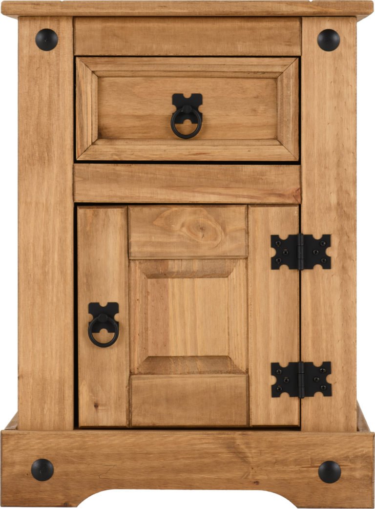 Corona 1 Drawer 1 Door Bedside Cabinet - Image 7