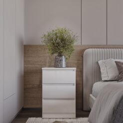 Malvern 3 Drawer Bedside