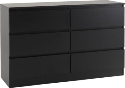 Malvern 6 Drawer Chest Black