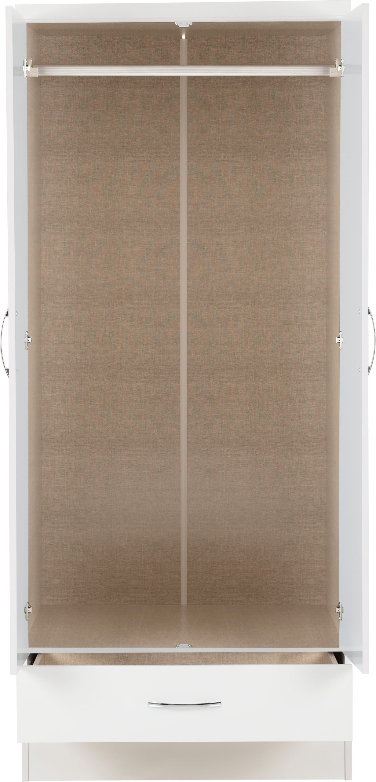 Nevada 2 Door 1 Drawer Wardrobe - Image 2
