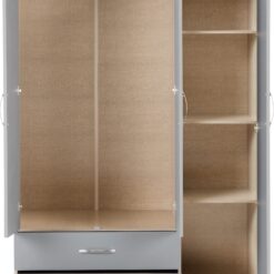 Alternative view of Nevada 3 Door 2 Drawer Mirrored Wardrobe