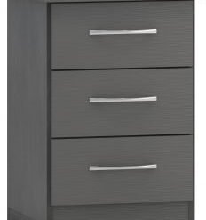 Nevada 3 Drawer Bedside