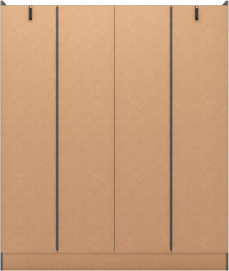 Nevada 4 Door 2 Drawer Mirrored Wardrobe - Image 7