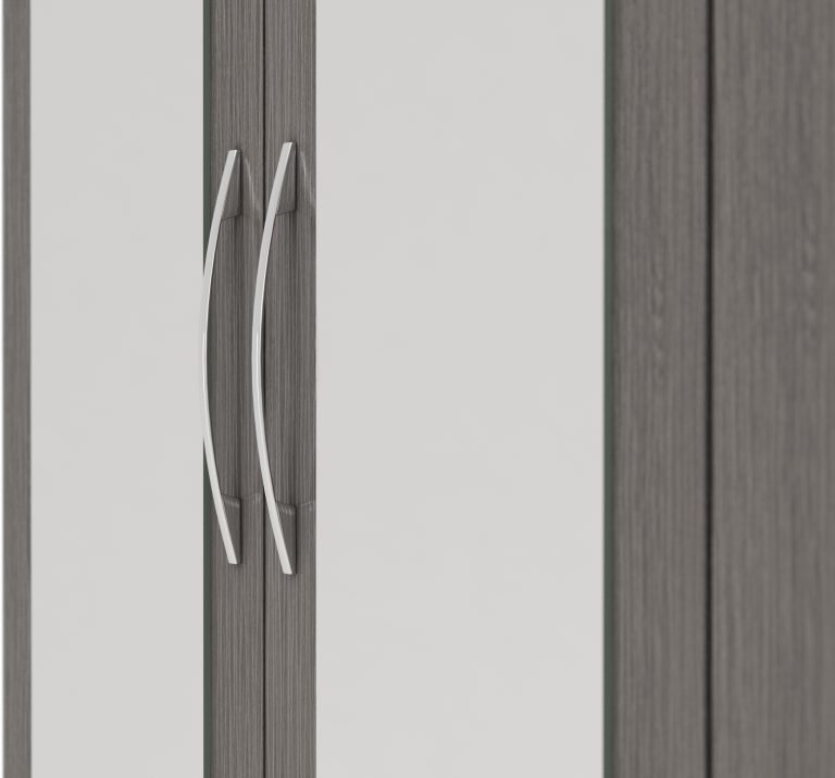 Nevada 4 Door 2 Drawer Mirrored Wardrobe - Image 5