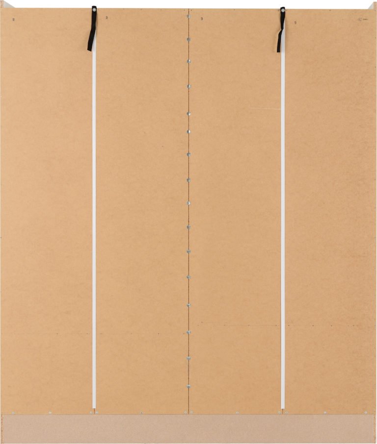 Nevada 4 Door 2 Drawer Mirrored Wardrobe - Image 9