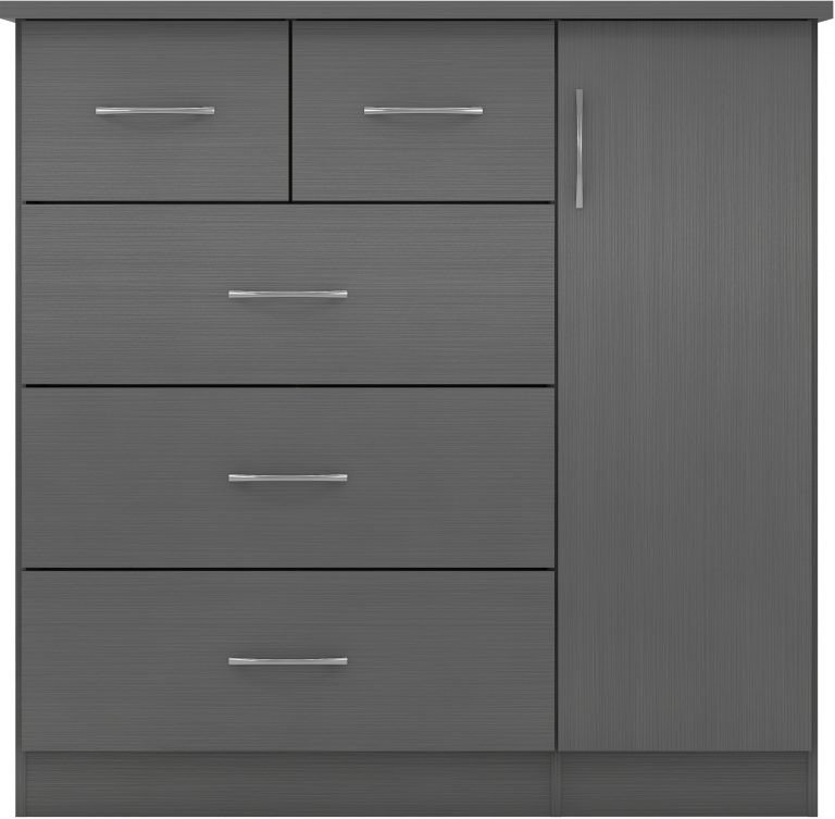 Nevada 5 Drawer Low Wardrobe - Image 2