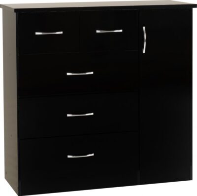 Nevada 5 Drawer Low Wardrobe