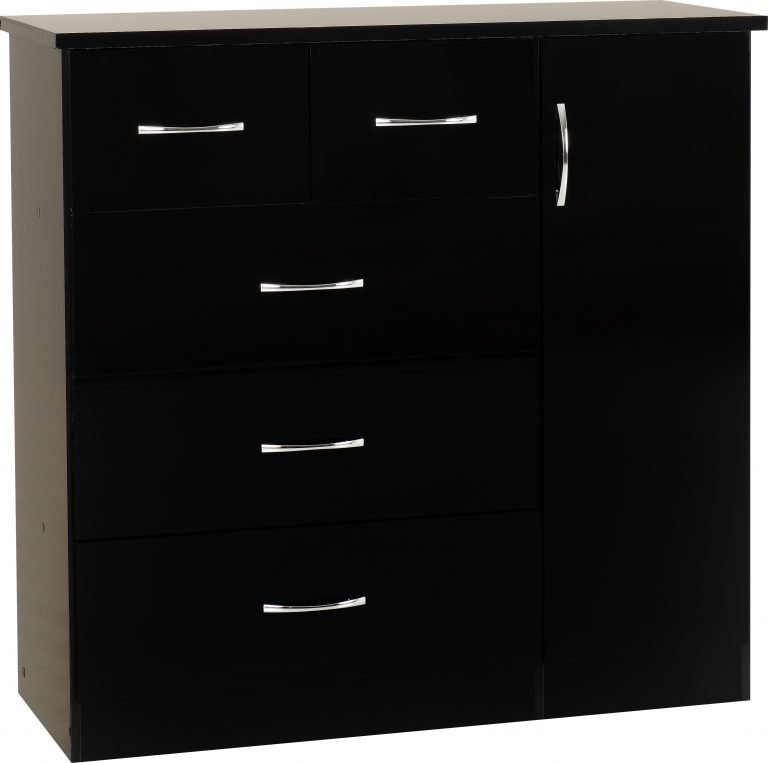 Nevada 5 Drawer Low Wardrobe