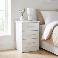 Nevada 3 Drawer Bedside