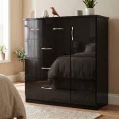 Nevada 5 Drawer Low Wardrobe