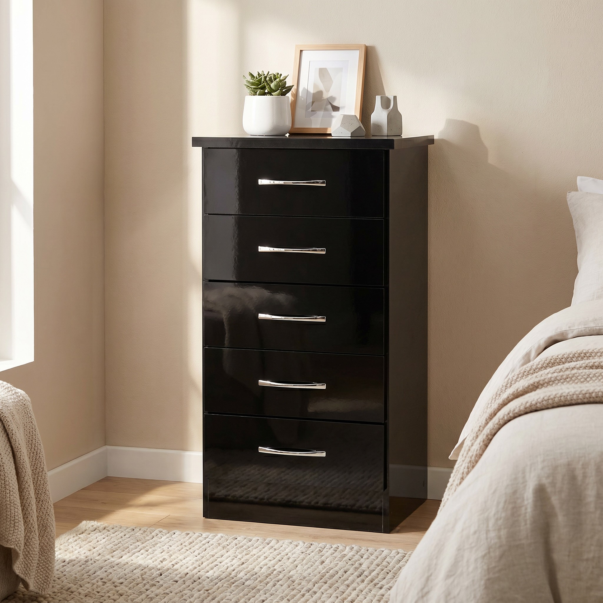 Nevada 5 Drawer Narrow Chest