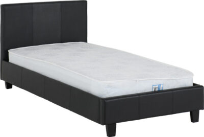 Prado 3' Bed Black Faux Leather