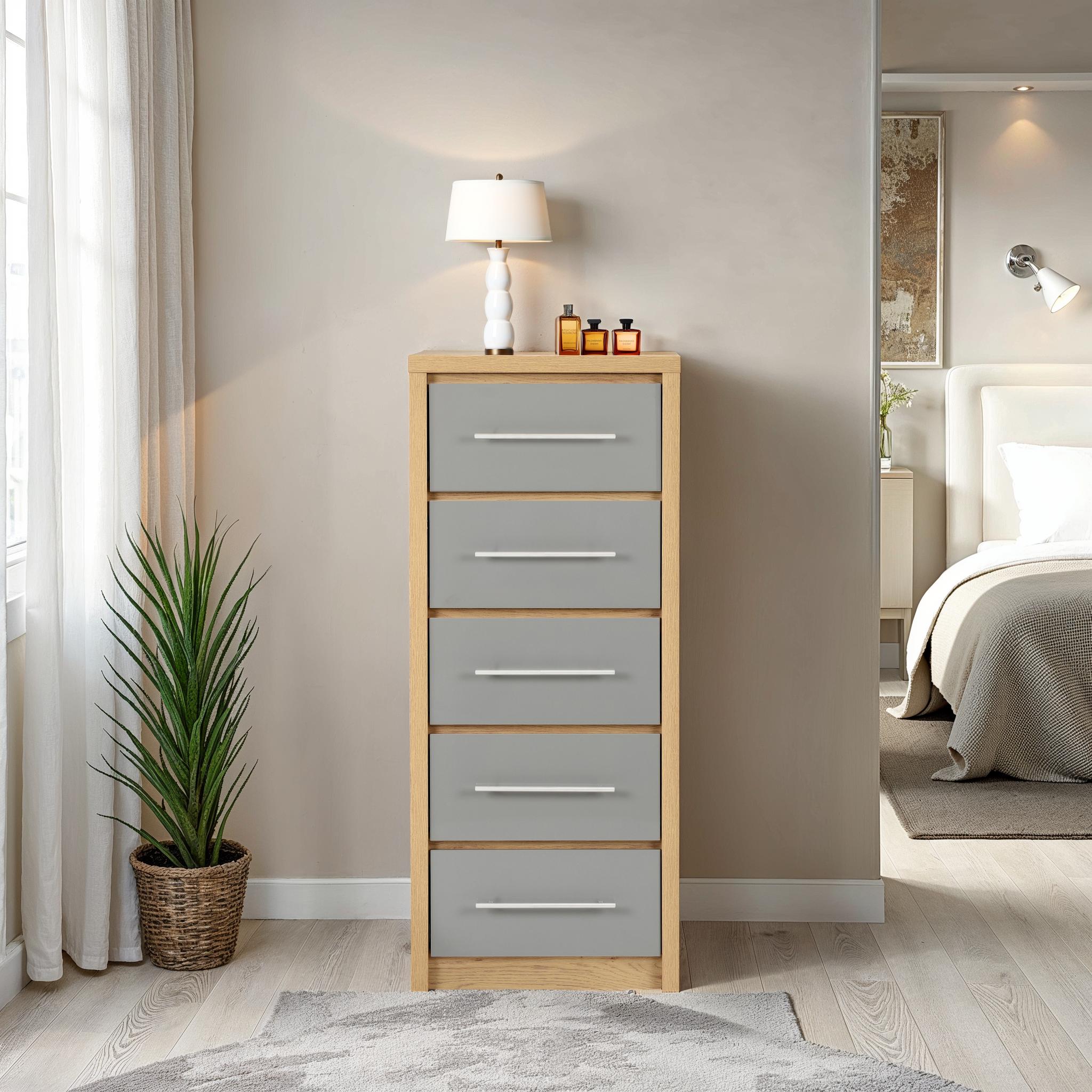 Seville 5 Drawer Narrow Chest
