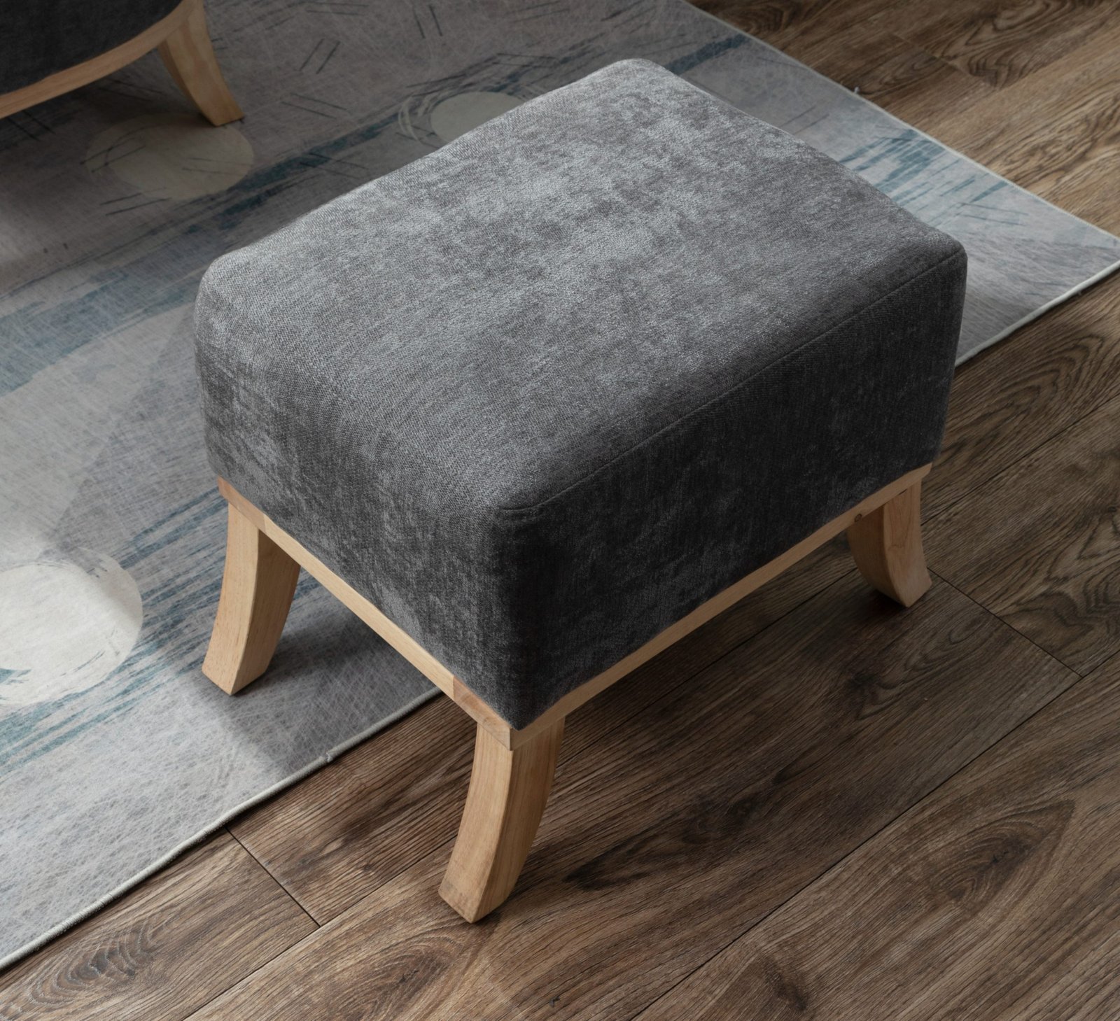Chair + Footstool 1986 Dark Grey - Image 6