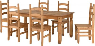 Corona 6' Dining Set with 6 Chairs