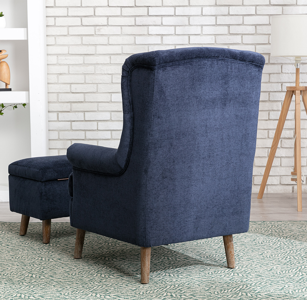 Nina Navy with Optional Footstool - Image 3