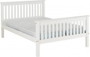 Monaco 4' Bed High Foot End White - Image 10