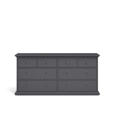 Paris 8 Drawer Chest Grey