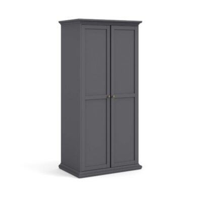 Paris 2 Door Wardrobe Grey