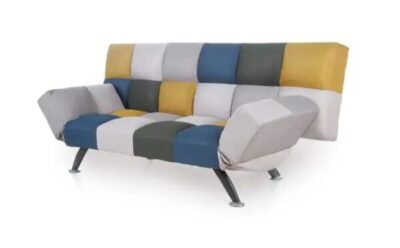 Boston Yellow & Blue Patchwork Sofa Bed