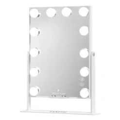 Alternative view of VANITII Hathaway Hollywood Mirror 12 Dimmable LED Bulbs Music Mirror