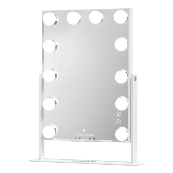 VANITII Hathaway Hollywood Mirror 12 Dimmable LED Bulbs Music Mirror - Image 2