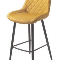 Silvia PU Leather Black Legs 5 Colours - Yellow