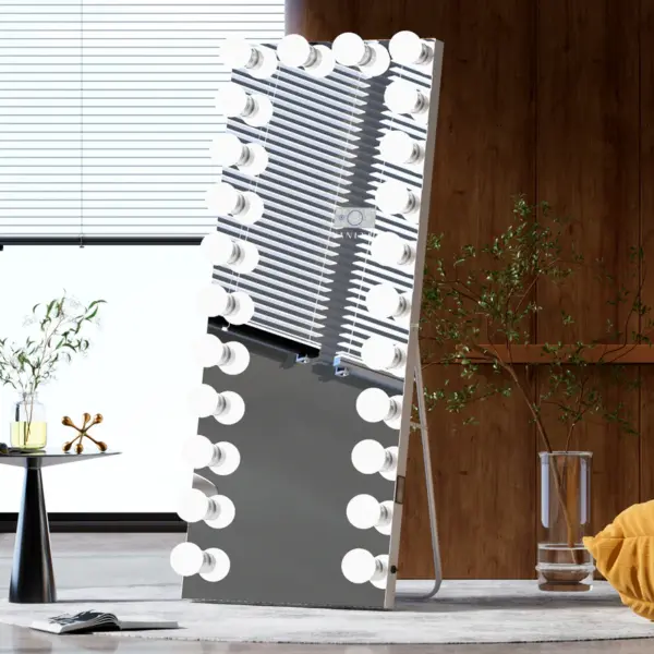 VANITII Marilyn Hollywood Vanity Mirror - Full Length Wall Mountable Vanity Mirror with 24 Dimmable LED Bulbs - Image 4