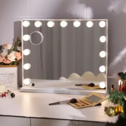VANITII Hollywood Vanity Mirror 15 Dimmable LED Bulbs Music Mirror