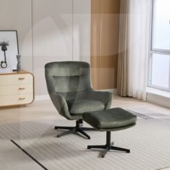 Isla Swivel Recliner with Footstool Winter Moss