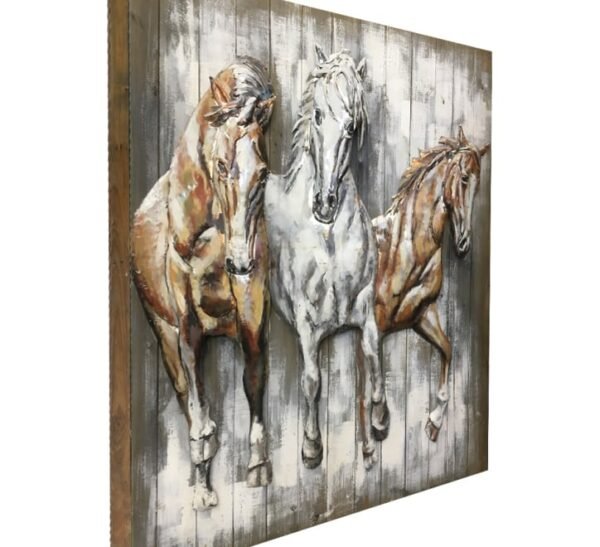 Wild Horses 3D Metal & Wood - Image 3