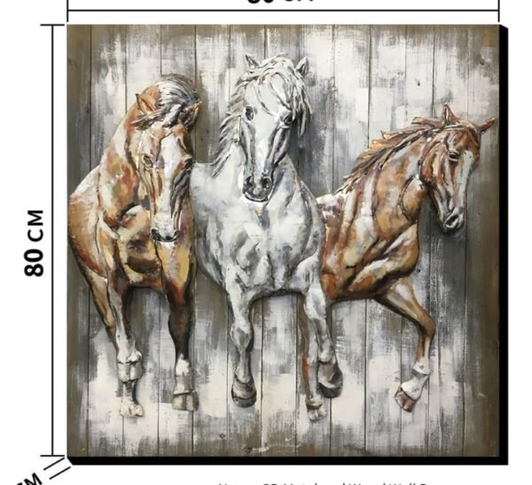 Wild Horses 3D Metal & Wood - Image 2