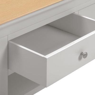 Bordeaux 2 Drawer Coffee Table Pepple Grey - Image 3