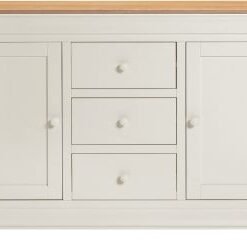 Alternative view of Bordeaux 2 Door 3 Drawer Sideboard Ivory/Oak