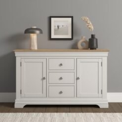 Bordeaux 2 Door 3 Drawer Sideboard Ivory/Oak