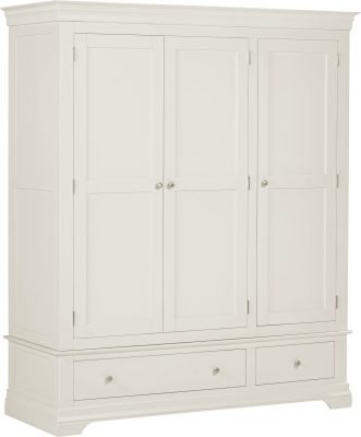 Bordeaux 3 Door Wardrobe Ivory - Image 6