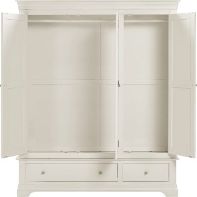 Bordeaux 3 Door Wardrobe Ivory - Image 4