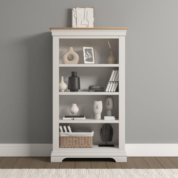 Bordeaux Bookcase Pebble Ivory/Oak