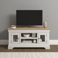 Bordeaux Small TV Stand Ivory/Oak