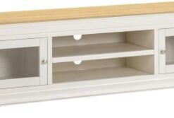 Alternative view of Bordeaux TV Stand Ivory/Oak