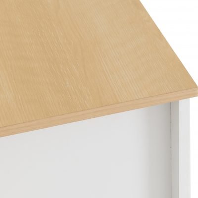 Portland 2 Drawer Bedside White/Oak Effect - Image 5
