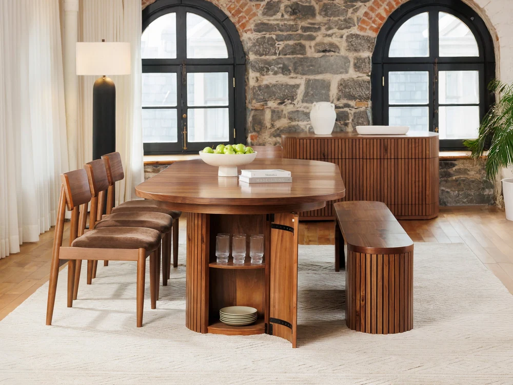 Round Dining Set Royal Walnut - Image 5