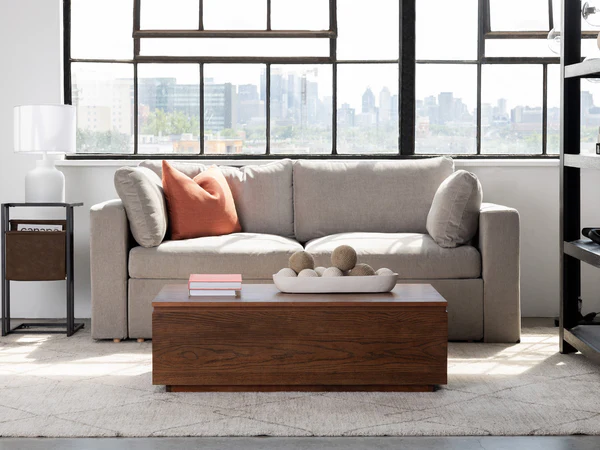 TT Rectangle Coffee Table Panel Storage