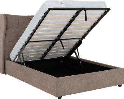 Verona Fabric Ottoman 4'6'' / 2 Colours - Image 7