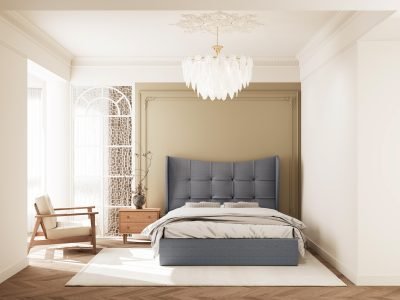 Verona Fabric Ottoman 4'6'' / 2 Colours - Image 4